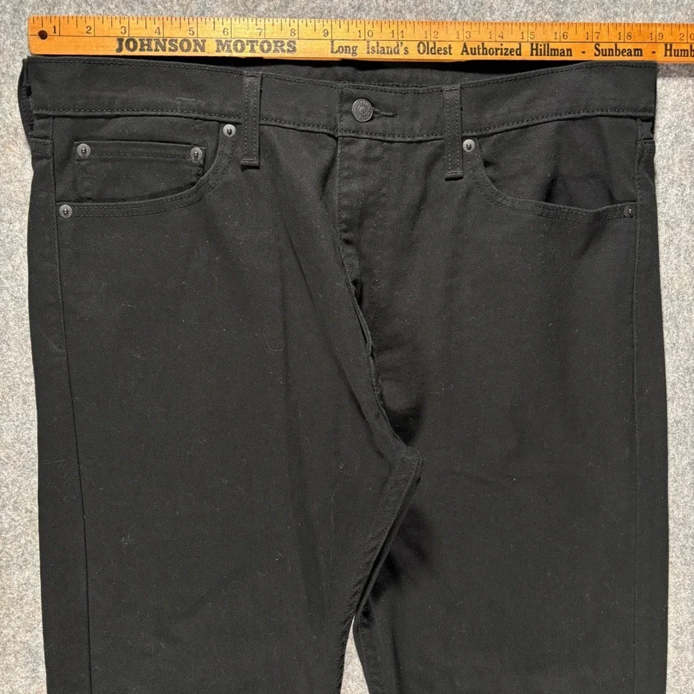 Levis‎ 513 Slim Straight Black Denim Jeans Mens W36 L32 (38x31) Stretch Classic